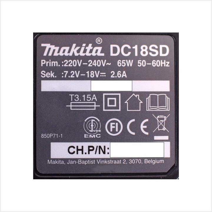 Actual product image Makita DC 18 SD (18 V)