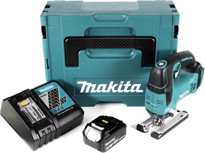 Image du produit Makita DJV 182 RF1J Scie sauteuse oscillante sans fil 18V Brushless + 1x batterie 3,0Ah + chargeur + Makpac