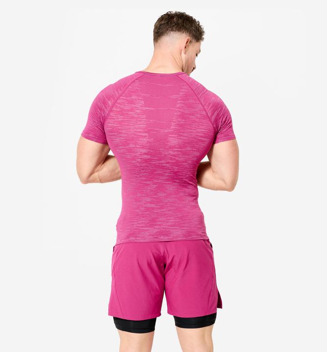 Produktbild Domyos Kompressionsshirt Herren atmungsaktiv Rundhals - lila (M)