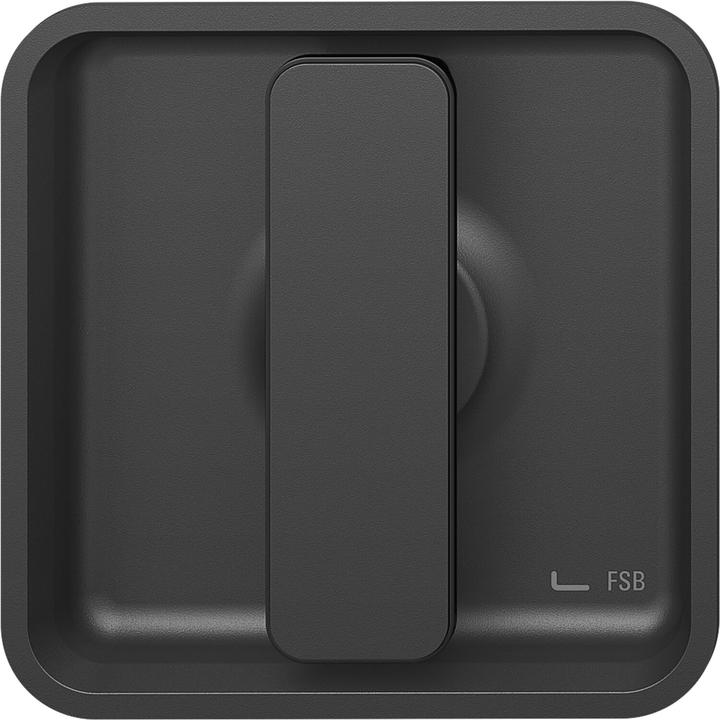 FSB Sliding door cover 42 4263 angular, aluminium black matt (Door handle)