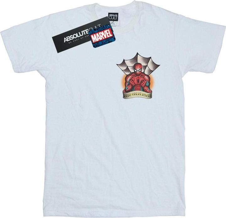 SpiderMan Tattoo Breast Print TShirt (M)