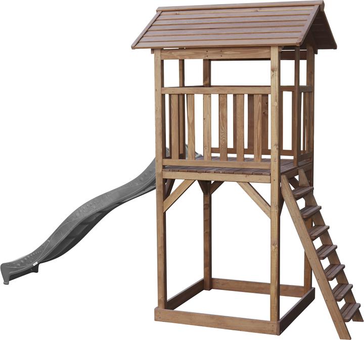 Produktbild Axi Beach Tower Spielturm Braun - Graue Rutsche