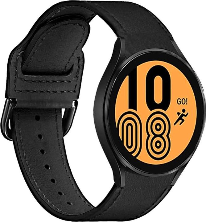 Actual product image Puro Leather bracelet Classic for Galay Watch4 / Watch 4 classic, black (Plastic)