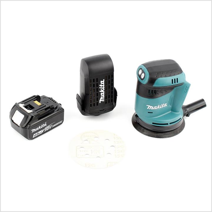 Actual product image Makita DBO 180 M1 18 V Li - Ion battery orbital sander + 1x battery 4.0Ah - without charger (Eccentric grinder)