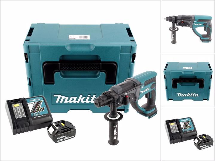 Productafbeelding Makita DHR 202 RF1 Accu combihamer 18V 2,0J SDS Plus in Makpac met 3,0 Ah accu en lader (Oplaadbare batterij)