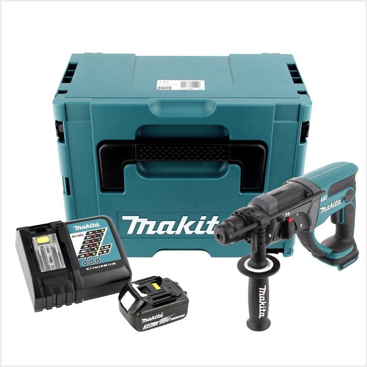 Productafbeelding Makita DHR 202 RF1 Accu combihamer 18V 2,0J SDS Plus in Makpac met 3,0 Ah accu en lader (Oplaadbare batterij)