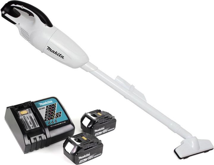 Produktbild Makita DCL 180 RM W 18 V Li-Ion Akku-Staubsauger Weiss + 2 x 4,0 Ah Akku + Ladegerät
