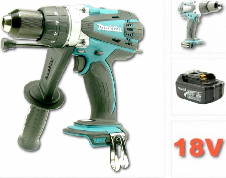 Produktbild Makita DHP 458 F1 Akku Schlagbohrschrauber 18V 91Nm + 1x 3,0 Ah Akku (Akkubetrieb)