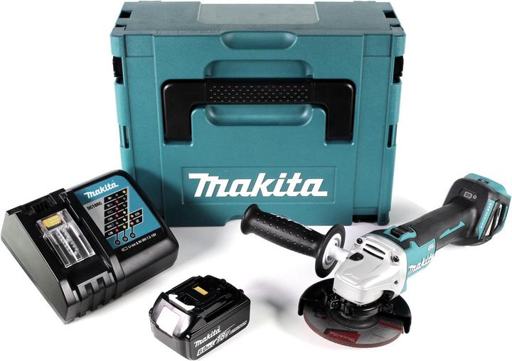 Image du produit Makita DGA 511 RG1J Meuleuse d'angle sans fil 18V 125mm Brushless + 1x batterie 6,0Ah + chargeur + Makpac (125 mm)