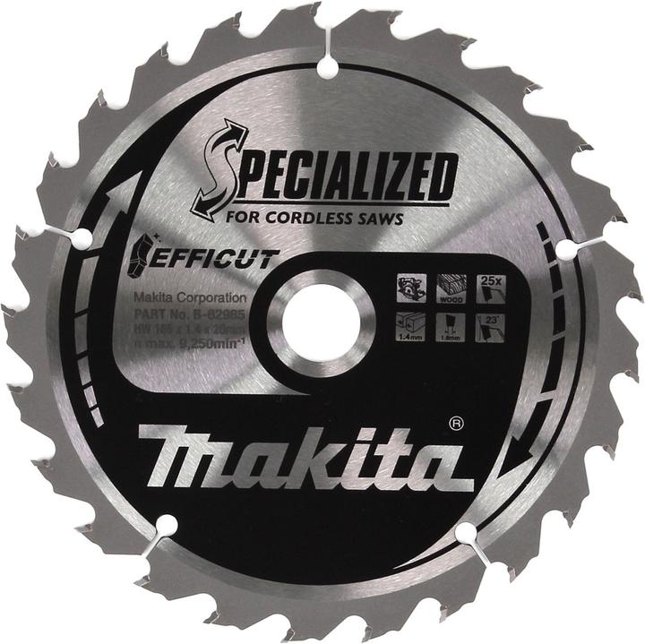 Actual product image Makita DHS 660 ZJ Battery Circular Saw 18V 165 mm Solo in Makpac - without battery, without charger