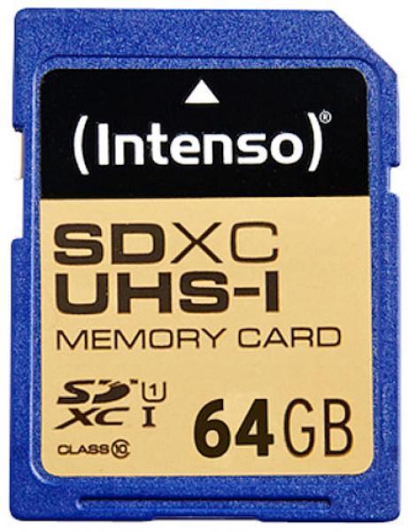 Produktbild Intenso 64 GB Speicherkarte SDHC SD Class 10 UHS-I (64 GB, SDXC, U1, UHS-I)