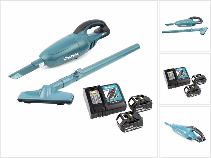 Produktbild Makita DCL 180 Akku Staubsauger inkl. Düsen 18V + 2x Akkus 4,0Ah + Schnellladegerät
