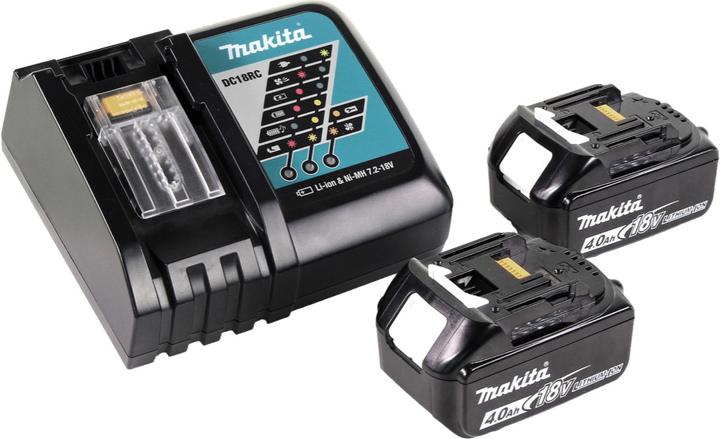 Immagine prodotto Makita DML 802 RM Lampada batteria 18 V Li-Ion per batterie 14,4 e 18 V + 2 batterie 4,0 Ah + caricatore (180 lm)