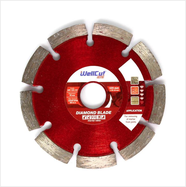 Produktbild Wellcut Diamond Blade Diamant Trennscheibe 125 x 22,2 mm Application Mörtelreste Entferner ( MR - 12