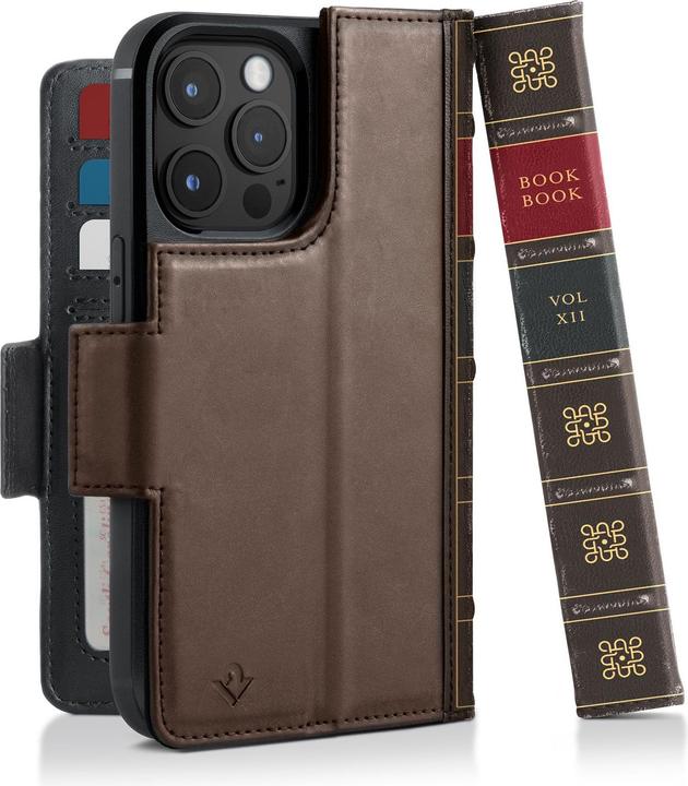 TwelveSouth Book Cover Vintage Book brown (Apple iPhone 14 Pro)