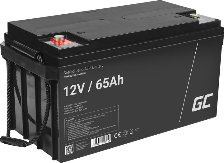 GreenCell Akumulator AGM VRLA 12V 65Ah - 65.000 mAh (1 Stk., Gerätespezifisch, 65000 mAh)