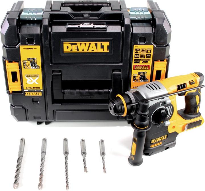 Image du produit DeWalt DCH 273 NT 18 V Brushless Perforateur-burineur SDS-Plus + Coffret TSTAK + 5 pièces. Jeu de pe (Fonctionnement sur batterie)