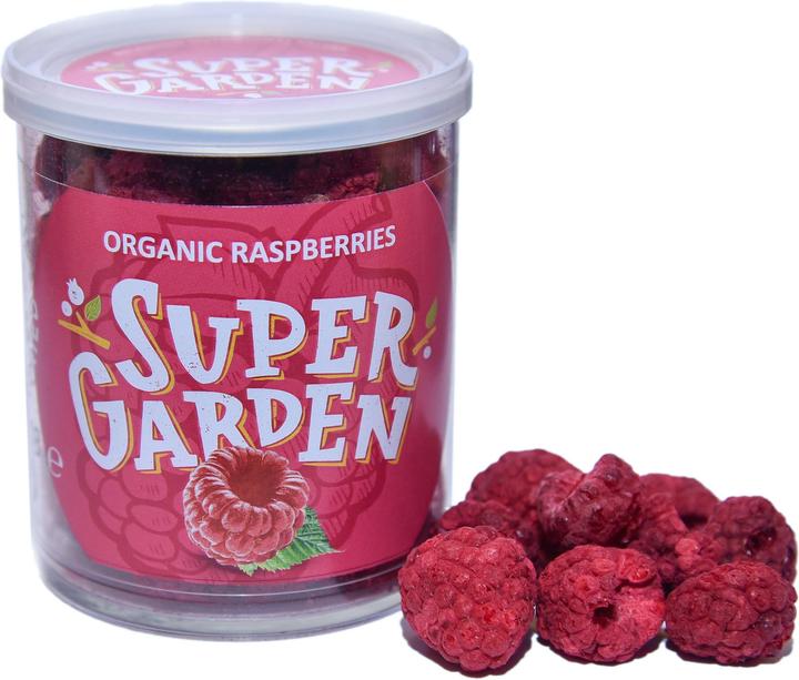 Actual product image Super Garden Organic raspberries freeze-dried (18 g)