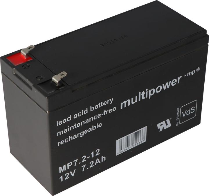 Produktbild Multipower Akku MP7.2-12, VDS Zulassung (12 V, 7.20 Ah)