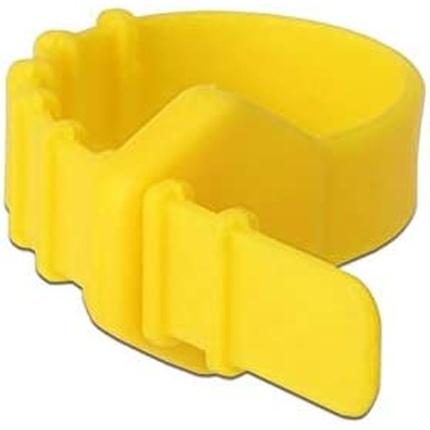 Delock Silicone cable ties reusable 10 pieces yellow (Plastic cable ties, 120 mm, 10 pcs.)