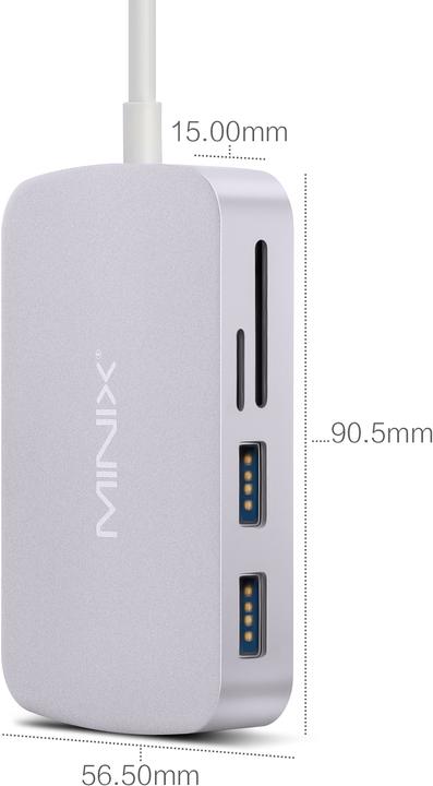 Immagine prodotto Minix NEO-C-GGR (USB-C, 7 Porti)