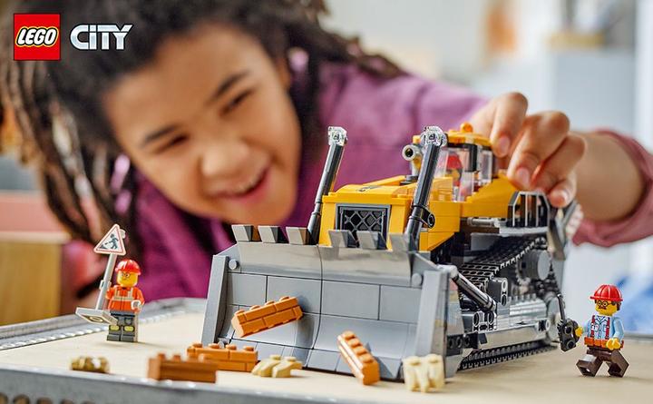 Produktbild LEGO Gelber Bulldozer mit Frontlader (60466, LEGO City)
