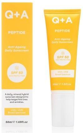 Actual product image Q+A Protective skin cream against wrinkles with peptides SPF 50 Peptide (Anti-Ageing Daily (50 ml)