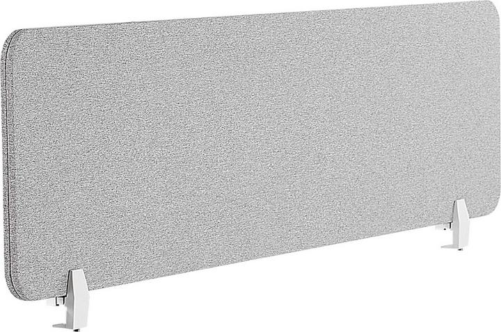 Beliani Schreibtischtrennwand hellgrau 160 x 40 cm WALLY (160 x 40 cm)