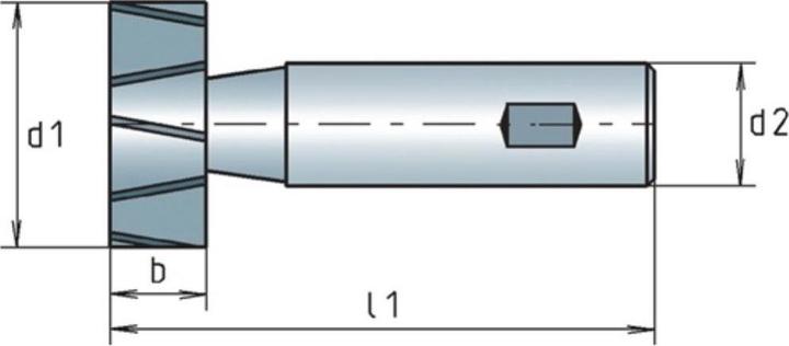 Produktbild Alpen Schlitzfräser DIN 850 D Typ N D.4,5 mm HSS-Co Schneidenanzahl 6 L.1 mm