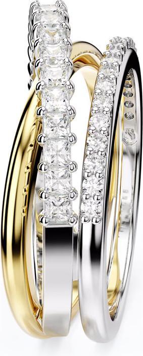 Actual product image Swarovski Hyperbola Ring Various cuts White Metal mix (58)