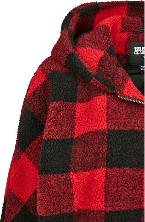 Immagine prodotto Urban Classics Giacca Sherpa da donna con cappuccio a quadri oversize (4XL)