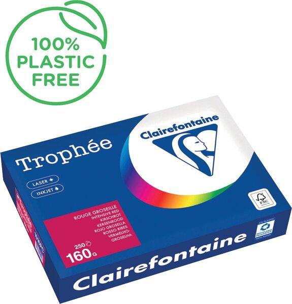 Produktbild Clairefontaine Kopierpapier Trophée kirschrot DIN A4 160 g/m² 250 Blatt (160 g/m²)