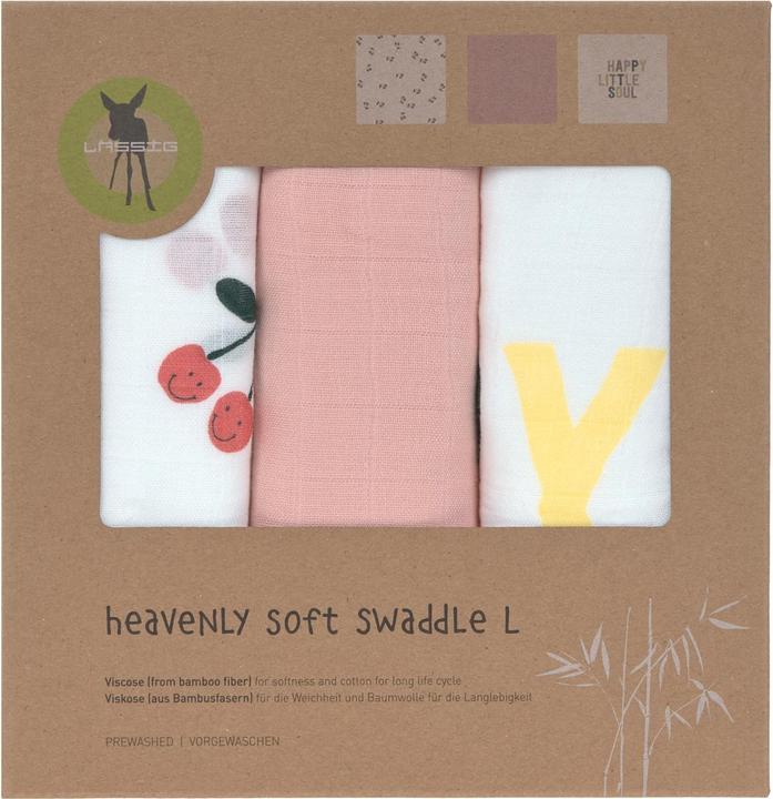 Actual product image Lässig Mullwindeln & Mulltücher Mulltuch 3er Pack Heavenly Soft Swaddle L (80 cm, 80 cm)
