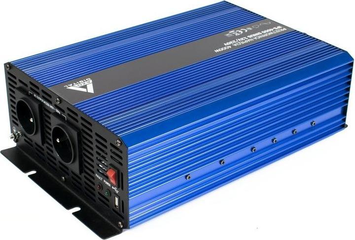 Digital Przetwornica napięcia 12 VDC / 230 VAC SINUS IPS-4000S 4000W