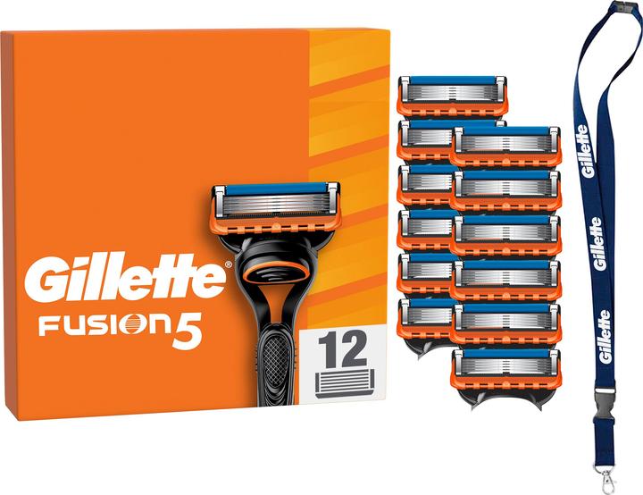 Actual product image Gillette Fusion5 Systemklingen 12er + Schlüsselanhänger - Online Versandvariante (12 x)