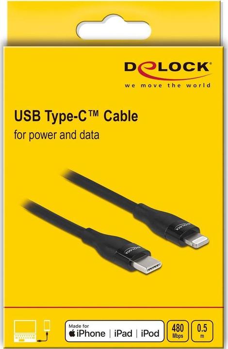 Produktbild Delock USB Typ C – Lightning (0.50 m, USB 2.0)