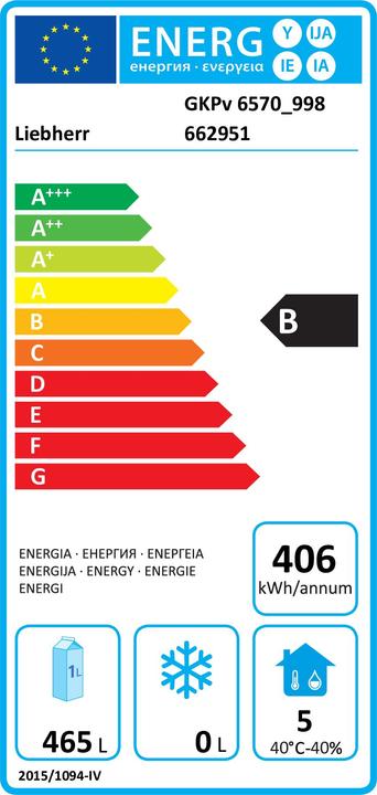 Energy Label Liebherr GKPV-6570-43 (465 l)