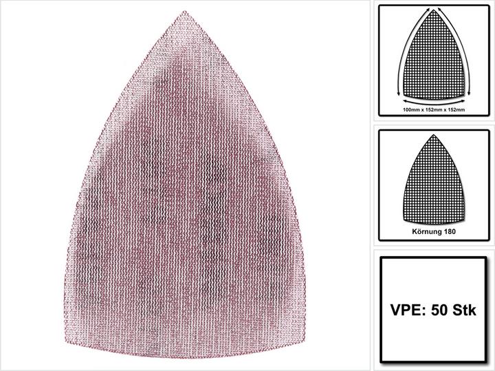 Mirka ABRANET Delta Feuilles abrasives Grip 100x152x152mm P180 50 pces ( 5421905018 ) (P180)