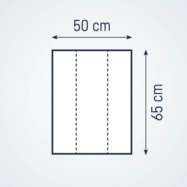 Produktbild Julius Zöllner 2-Keil Mulde 50/65, Folie Uni Hellgrau (50 x 65 cm)