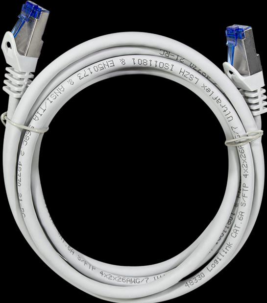 Produktbild LogiLink Patchkabel Ultraflex, Kat.6A, S/FTP, 2,0 m, grau mitCat.7 Rohkabel, extra flexibles & weiches Kabel (S/FTP, CAT6a, 2 m)