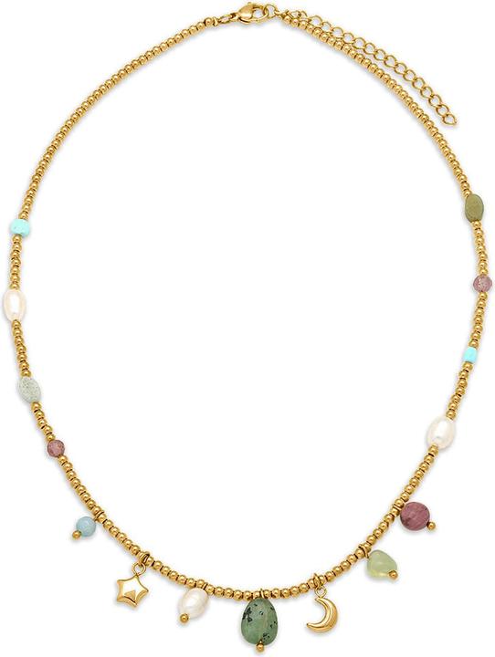 Image du produit Leyda Collier Charms Acier Inoxydable (Acier inoxydable Jaune doré 18K, Pierres)