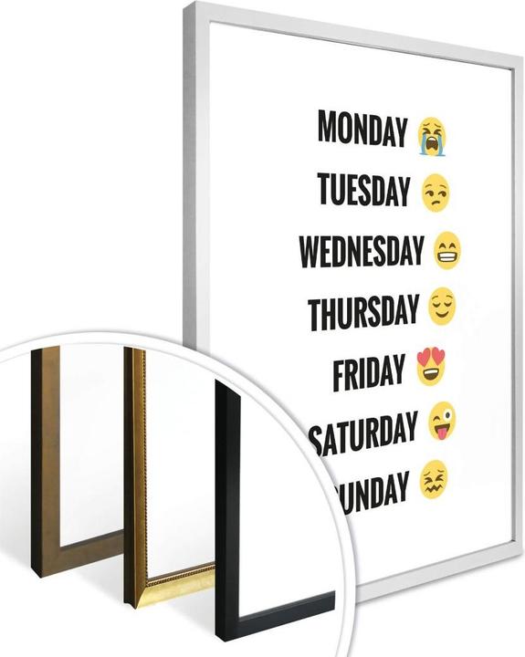 Actual product image Emojione Day of the Week (30 x 40 cm)