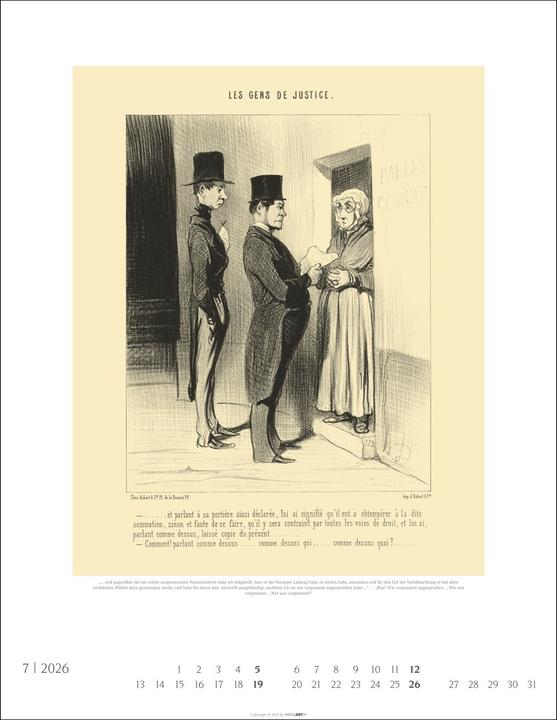 Produktbild Honoré Daumier: Die Juristen Kalender 2026 (34 x 44 cm, Deutsch)