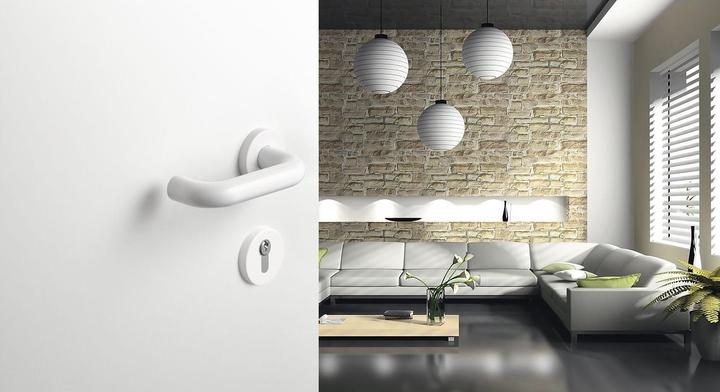 Produktbild Hewi Türbeschlag 111.20 R | Türgriff für Innentür auf Rosette WC | lichtgrau (Türgriff)