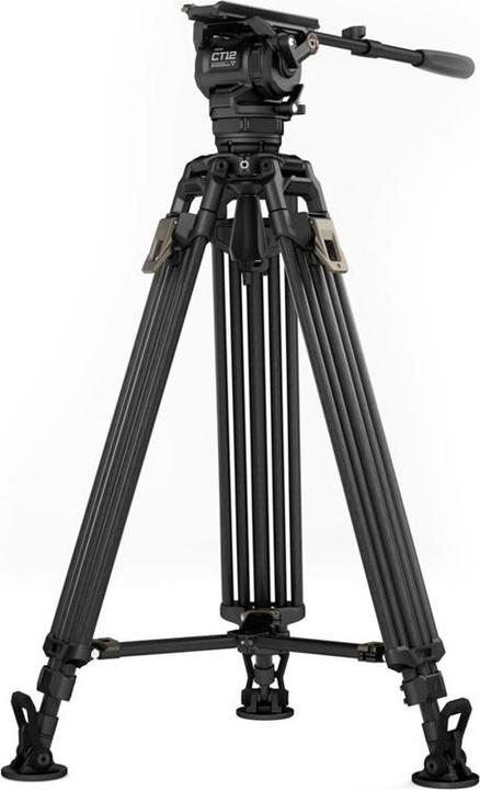 Actual product image Tilta CT12 Cine Fluid Head 75 mm, 2-Stage Carbon Fibre Tripod (Metal, Carbon)