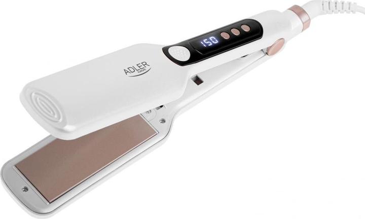 Actual product image Adler Hair Straightener - Wide | AD 2325 | Ceramic heating system | Display LCD | Temperature (min) 150 °C (Straightening iron)