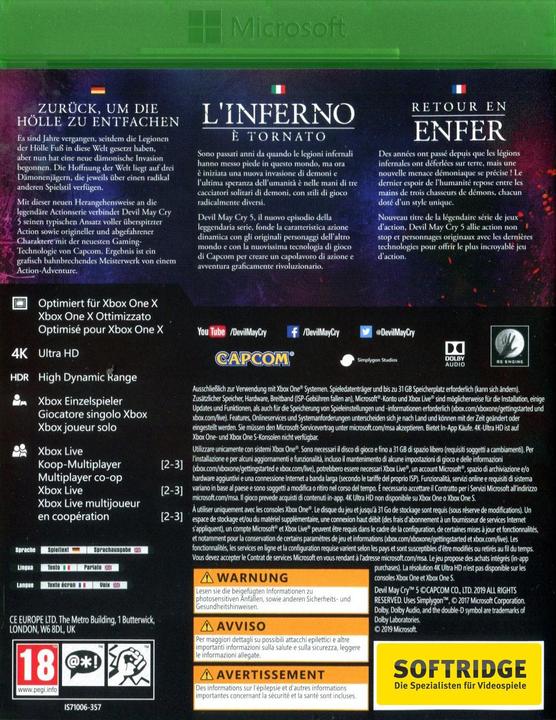 Produktbild Capcom Devil May Cry 5 (Xbox One X, Xbox Series X, Multilingual)