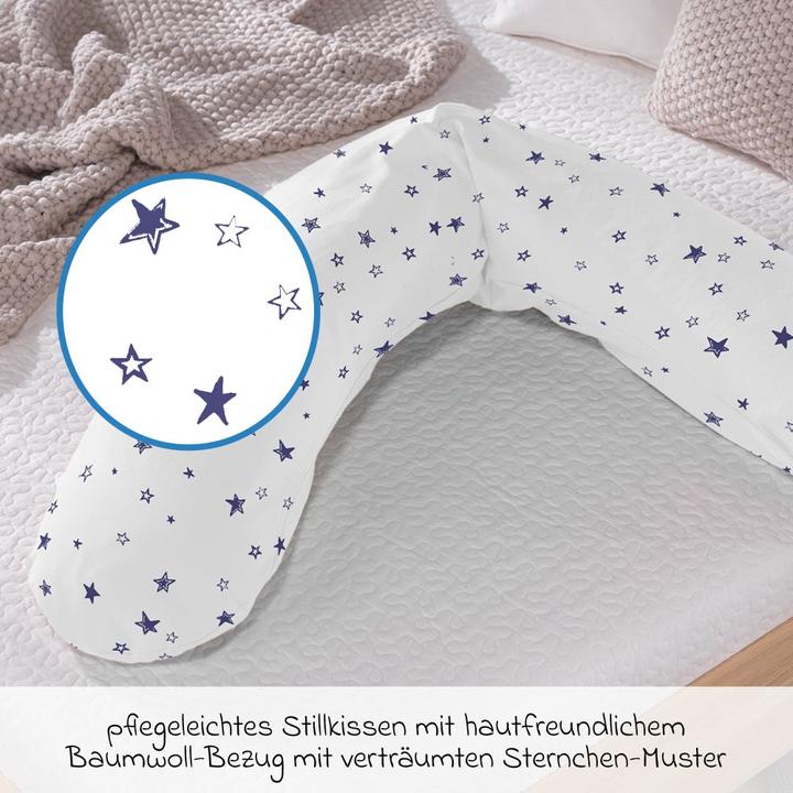 Produktbild Theraline Stillkissen "Das Original" mit Polyester Hohlfaser Füllung inkl. Bezug 190 cm (40 cm)