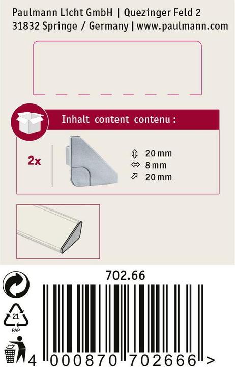 Actual product image Paulmann Profile end cap