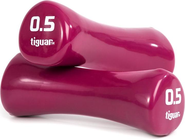 Actual product image Tiguar Vinyl dumbbells (2 x 0.5 kg)